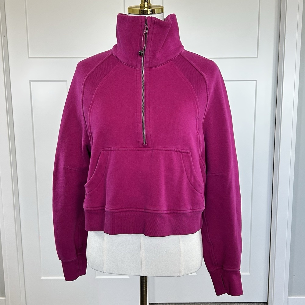 Lululemon Scuba Oversized Funnel-Neck Half Zip – Size XS/S - Ripened Raspberry